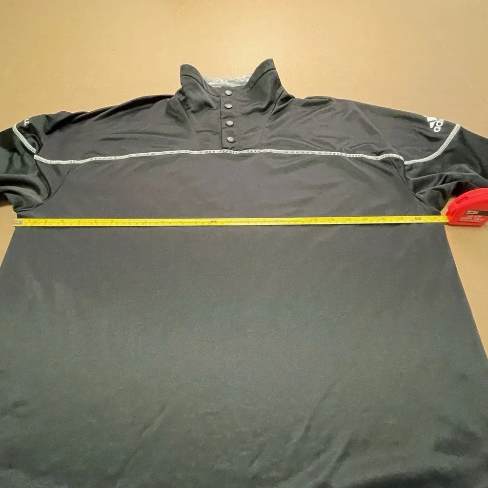 Adidas Men's Large W Baseball Black Long‎ Sleeve Mock Neck Pullover